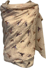 Load image into Gallery viewer, Pamper Yourself Now Cream with Gold Fairy Design Long Scarf/wrap