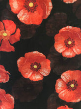 Load image into Gallery viewer, Black poppy Lady Soft Long Shawl/scarf