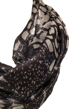 Load image into Gallery viewer, Pamper Yourself Now Bluey/Grey Animal Print Shiny Snood