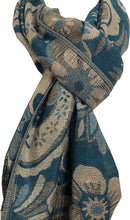 Load image into Gallery viewer, Blue Flower Design Women's Pashmina/Scarf/wrap. Lovely Present/Gift for Any Lady in Your Life.