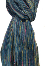 Load image into Gallery viewer, Pamper Yourself Now Blue Multi Coloured Striped Ladies Scarf/wrap