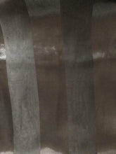 Load image into Gallery viewer, Plain Dark Grey Faux Chiffon and Satin Style Striped Scarf Thin Pretty Scarf Great for Any Outfit