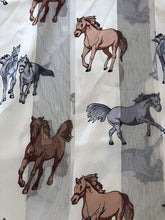 Load image into Gallery viewer, Pamper Yourself Now Cream Running Horse Shiny Thin Pretty Scarf