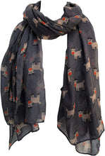 Load image into Gallery viewer, Pamper Yourself Now Grey Rudolph Reindeer Christmas Long Scarf
