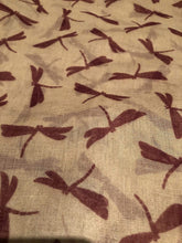 Load image into Gallery viewer, Pamper Yourself Now Ladies Scarf Beige with mavue Dragonfly Fashion Long Soft wrap/Sarong