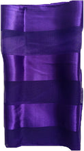 Load image into Gallery viewer, Plain Purple Faux Chiffon and Satin Style Striped Scarf Thin Pretty Scarf Great for Any Outfit
