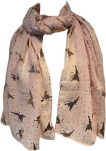 Load image into Gallery viewer, Pamper Yourself Now Pink with Gold Fairy Design Long Scarf/wrap