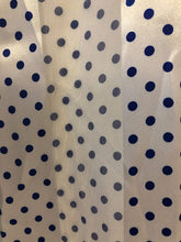 Load image into Gallery viewer, Pamper Yourself Now White with Blue Small spot Thin Pretty Scarf. Lovely with Any Outfit