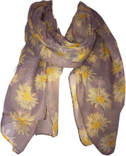 Load image into Gallery viewer, Pamper Yourself Now Lilac Daisy Scarf Lovely Soft Scarf