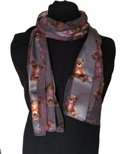 Load image into Gallery viewer, Pamper Yourself Now Teddy Bear Thin Scarf, 150cm X 50cm, Grey