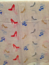 Load image into Gallery viewer, Pamper Yourself Now Brown high Heels Pattern Long Scarf, Soft Ladies Fashion London