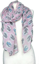 Load image into Gallery viewer, Light pink with VW campervan design scarf long scarf