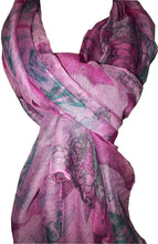 Load image into Gallery viewer, Pink with Pink Big Roses Design Scarf