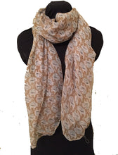 Load image into Gallery viewer, Pamper Yourself Now Brown Little Elephant Design Scarf