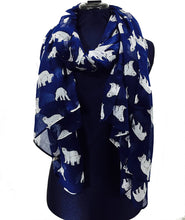 Load image into Gallery viewer, Polar bear long soft scarf/wrap