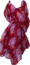 Load image into Gallery viewer, Red big santa christmas long scarf