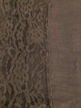 Load image into Gallery viewer, Pamper Yourself Now Dark Green Plain Long Soft Scarf with lace Trim