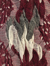 Load image into Gallery viewer, Pamper Yourself Now Pink, White and Grey Chunky Diamond Design Stretchy Blanket Scarf/wrap. Great Present/Gift for mums, Girlfriends or Wife.