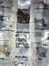 Load image into Gallery viewer, Pamper Yourself Now Cream Shiny Dog Scarf with Different Dog Breeds