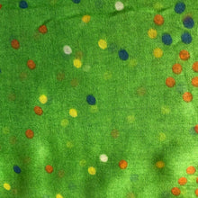 Load image into Gallery viewer, Pamper Yourself Now Bright Green with Multi Coloured dots Scarf/wrap