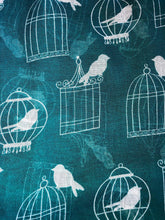 Load image into Gallery viewer, Pamper Yourself Now Green with White Bird cage and Bird Design Scarf Lovely Soft Scarf Fantastic Gift