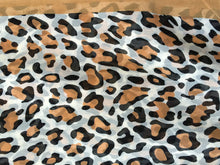 Load image into Gallery viewer, Light Brown with Brown Chiffon Style Animal Leopard Print Design Soft Ladies Scarf with Border