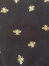 Load image into Gallery viewer, Pamper Yourself Now Navy Blue with Silver Bumble Bees Long Scarf. Great Present/Gift for bee Lovers.