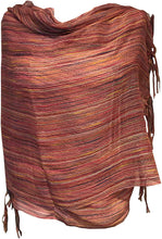Load image into Gallery viewer, Pamper Yourself Now Light Pink Multi Coloured Striped Ladies Scarf/wrap