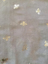 Load image into Gallery viewer, Pamper Yourself Now Grey with Silver Bumble Bees Long Scarf. Great Present/Gift for bee Lovers.