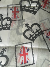 Load image into Gallery viewer, cream with black crown and union jack scarf