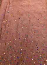 Load image into Gallery viewer, Pamper Yourself Now Plain Brown Scarf with Multi Coloured Sparkle Lovely Long Soft Scarf Fantastic Gift