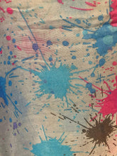 Load image into Gallery viewer, Pamper Yourself Now Light Aqua with Multi Coloured Splashes Scarf/wrap