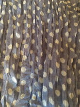 Load image into Gallery viewer, Pamper Yourself Now Dark Grey with Cream Small spot Design Long Scarf