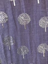 Load image into Gallery viewer, Pamper Yourself Now Light Purple with Silver Foiled Mulberry Tree Design Ladies Scarf/wrap. Great Present for Mum, Sister, Girlfriend or Wife.