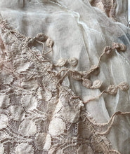 Load image into Gallery viewer, Pamper Yourself Now Beige Circle lace with Chiffon Edge Design Triangle Scarf