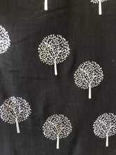 Load image into Gallery viewer, Pamper Yourself Now Black with Silver Foiled Mulberry Tree Design Ladies Scarf/wrap. Great Present for Mum, Sister, Girlfriend or Wife.