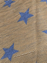 Load image into Gallery viewer, Mustard and grey star blanket scarf