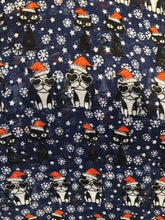 Load image into Gallery viewer, Pamper Yourself Now Blue with Christmas Dogs and cat Design Long Soft Scarf
