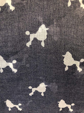Load image into Gallery viewer, White fancy poodle design soft long scarf