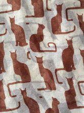 Load image into Gallery viewer, Pamper Yourself Now Beige with Brown Silhouette Cats Long Scarf