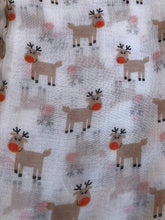 Load image into Gallery viewer, Creamy white rudolph reindeer christmas long scarf