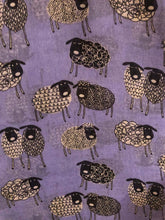 Load image into Gallery viewer, Pamper Yourself Now Light Purple Sketched Sheep Design Long Scarf