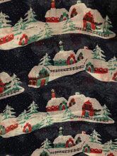 Load image into Gallery viewer, Pamper Yourself Now Blue Snow Scene/Christmas Scenery Christmas Ladies Scarf