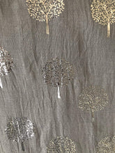 Load image into Gallery viewer, Pamper Yourself Now Light Grey with Silver Foiled Mulberry Tree Design Ladies Scarf/wrap. Great Present for Mum, Sister, Girlfriend or Wife.