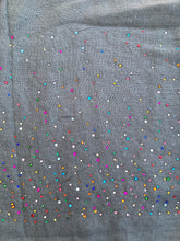 Load image into Gallery viewer, Pamper Yourself Now Plain Grey Scarf with Multi Coloured Sparkle Lovely Long Soft Scarf Fantastic Gift