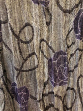 Load image into Gallery viewer, Pamper Yourself Now Purple and Grey Chunky Rose Design Stretchy Blanket Scarf/wrap. Great Present/Gift for mums, Girlfriends or Wife.