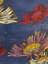 Load image into Gallery viewer, Dark blue colourful daisy scarf Lovely soft scarf