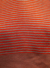 Load image into Gallery viewer, Orange with grey stripes long soft scarf