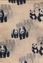 Load image into Gallery viewer, Panda ladies long scarf/wrap. Great for presents/gifts