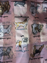Load image into Gallery viewer, Pamper Yourself Now Pink Shiny Dog Scarf with Different Dog Breeds